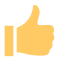 Icon illustration of a thumbs up