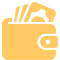 Icon illustration of a wallet